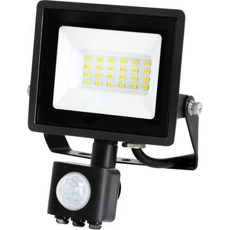 Projecteur LED avec détecteur de mouvement MHC 20W noir 4000K IP44 RED blanc naturel (1/5)