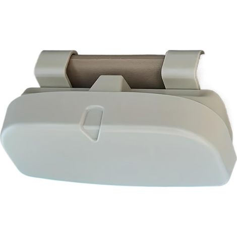 Étui à lunettes de voiture, boîte à lunettes de soleil, cadre de rangement pour pare-soleil, installation non destructive, boîte à lunettes de voiture générale (Beige) (1/5)