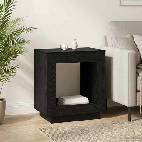 vidaXL  Side Table  Black Oak 60 x 40 x 65 cm Engineered Wood