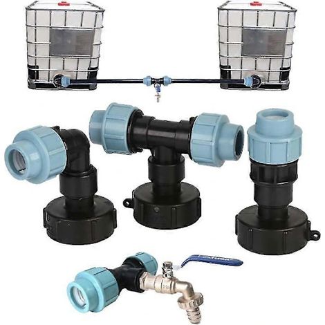 Connettore per tubo dell'acqua per serbatoio IBC – adattatore per tubo da giardino – strumento di collegamento per rubinetto domestico (1/3)