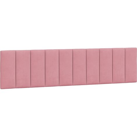 Coussin de tête de lit rose 200cm velours (1/5)