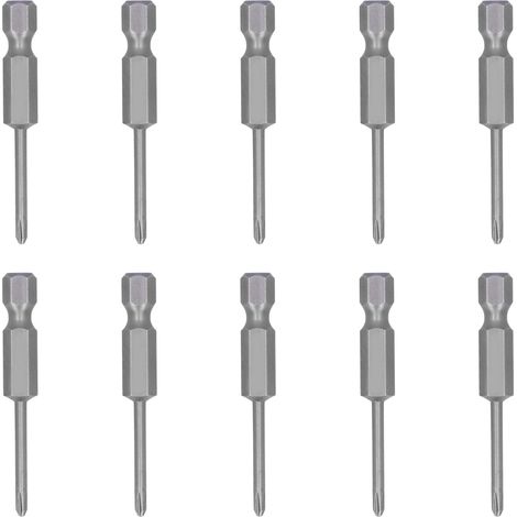10 pièces embouts cruciformes magnétiques pour tournevis électrique, acier allié, pièces de rechange 2,5 mm (1/5)