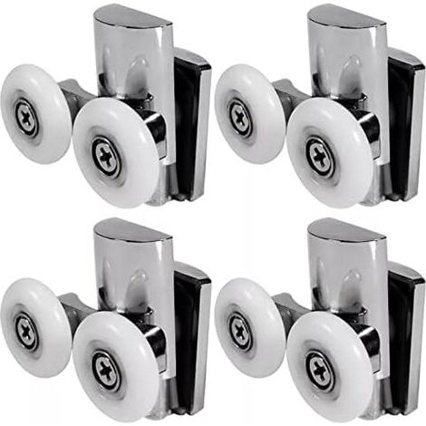 Roulettes de porte de douche de 23 mm pour le haut ou le bas, adaptées aux portes coulissantes en verre des cabines de salle de bains. (1/5)