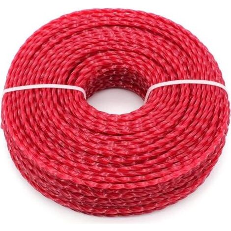 Fil de débroussailleuse, fil de nylon tondeuse de 3,0 mm, ligne de rechange pour pelouses, jardins, trottoirs, passerelles, parcs et paysages (Twist, 3mmx60m) (1/4)