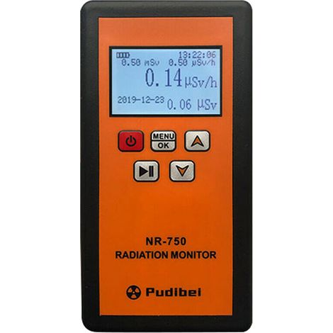 NR-750 Détecteur de rayonnement nucléaire portable portable Écran LCD Testeur radioactif domestique Compteur Geiger β Y Détection de rayons X Vibrations sonores Lumière Triple alarme Détecteur de rayo (1/5)