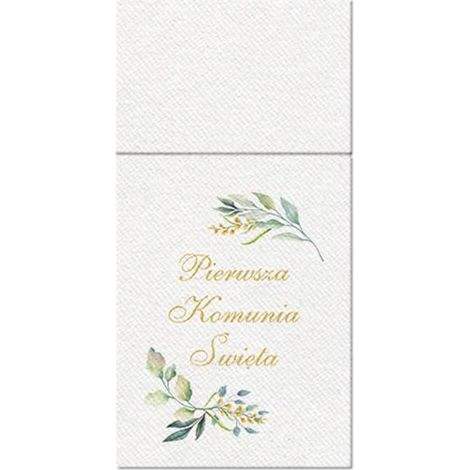 Pochettes, couverts, serviettes, communion, 25 pièces (1/5)