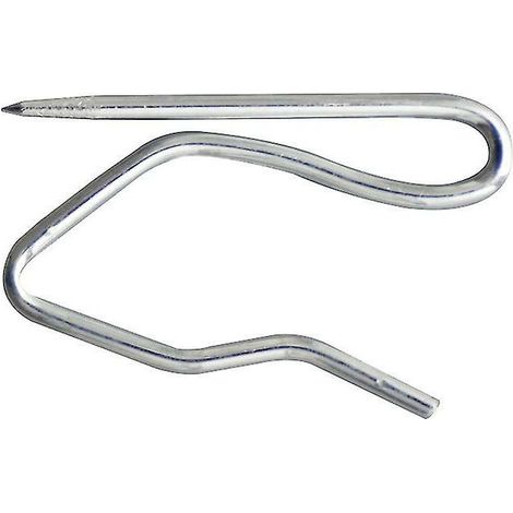 CREA Wabjtam Lot de 100 épingles à crochets pour rideaux, épingles à crochets en métal pour plis de rideaux, rideaux de porte et rideaux de douche (argent)