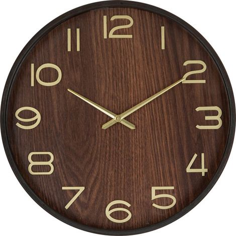 Horloge Murale Design "Ivana" 38cm Marron (1/4)