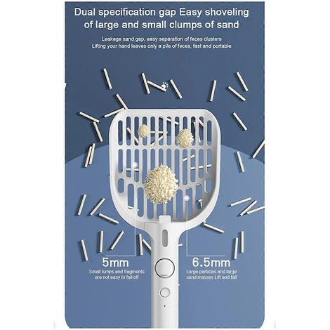 Pelle à litière désodorisante neuve pour chat, pelle à sable anti-poussière blanche (1/5)