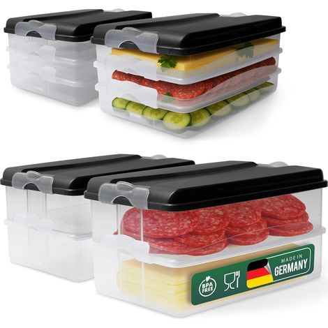 Boîtes de conservation alimentaire Novaliv (6x petites + 4x grandes + 4x couvercles), empilables pour réfrigérateur et congélateur, ensemble de boîtes