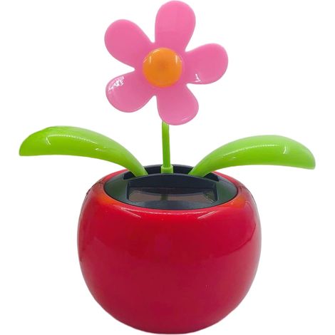 Ornement Solaire - Fleur Dansante pour Tableau de Bord - Décoration Automobile et Intérieure - Hauteur 11,5 cm - Diamètre Base 7 cm - 1 Pièce (1/5)