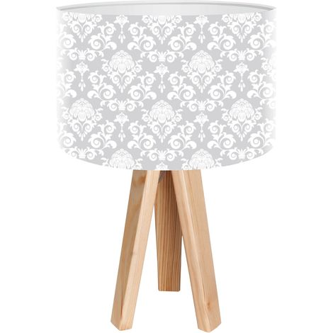 Lampe de chevet stamps foto-011 - Bois clair, blanc (1/3)