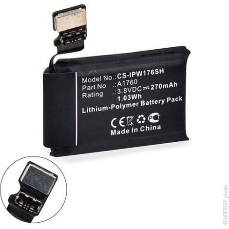 NX - Batterie montre connectée pour Apple Watch 2 3.8V 270mAh (1/3)