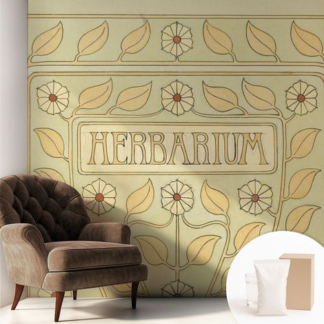Carta Da Parati Con Design Moderno - Per Rinnovamento Rapido - Non-Woven - Per Interni Moderni Ornamento per piante 250x250 cm (1/5)