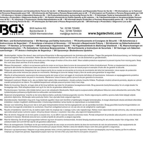 CLÉ À ERGOTS POUR ESSIEU AVANT ERGOTS EXTÉRIEURS POUR SUZUKI BGS 74587 (1/4)