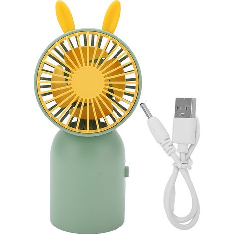 S-AquaForge Mini USB Rechargeable Portable Fan with Cartoon Rabbit Ears (1/5)