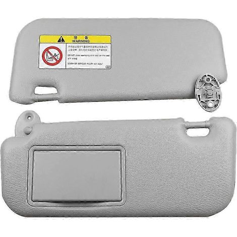 Sonnenblende für Autos der Modelle 2014, 2015, 2016 und 2017, Teilenummern 74320-02B21 und 74310-02K91, mit Spiegel, Autozubehör, grau. (1/5)