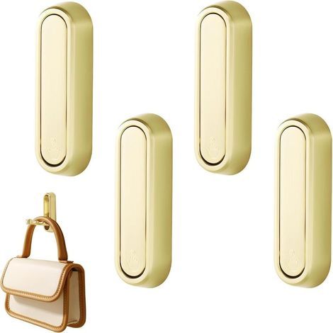 Lot De 4 Crochets Muraux, Crochet Porte Serviette PatèRe Salle de Bain, Crochet Salle de Bain PatèRes Pathere Portemanteaux pour EntréE Hook Fixation Cuisine Crochets (1/5)