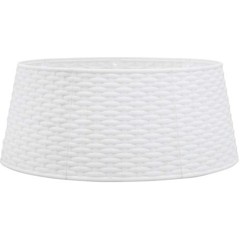 Jupe de sapin de Noël blanc Ø56x23 cm plastique