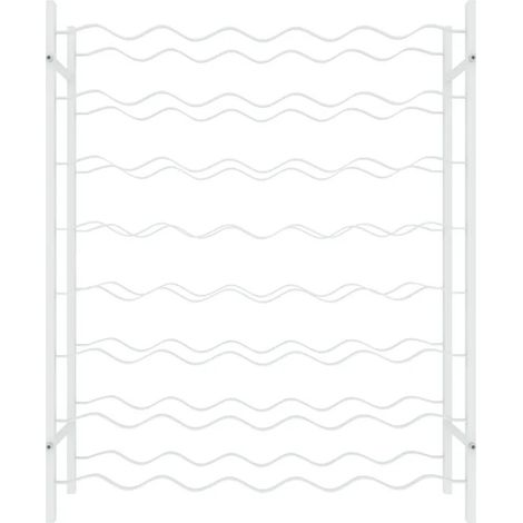 vidaXL Wine Rack for 48 Bottles White Metal