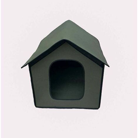 Niche pour chien et chat d'extérieur étanche pliable - Abri écologique pour animaux de compagnie (vert) (1/5)