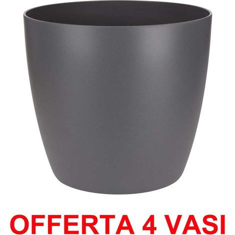 OFFERTA 4 VASO BRUSSELS ROUND MINI 10,5CM ANTHRACITE ELHO