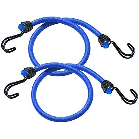 Master Lock 3017EURDAT Cavi Elastici con Ganci Corda 120 cm, Gancio Invertito Adatto per Giardinaggio, Trasporto, Trasloco, Campeggio, Blu, Set di 2 (1/5)