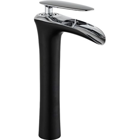 Mexen Lyra grifo de lavabo alto, negro/cromo - 745310-07 (1/2)