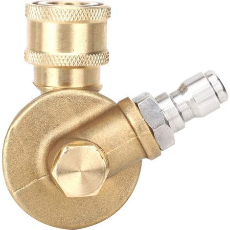 1/4 Inch Quick Connector Pressure Washer Spray Nozzle 7 Level 240 Degree Rotating Adjustable Nozzle (1/4)