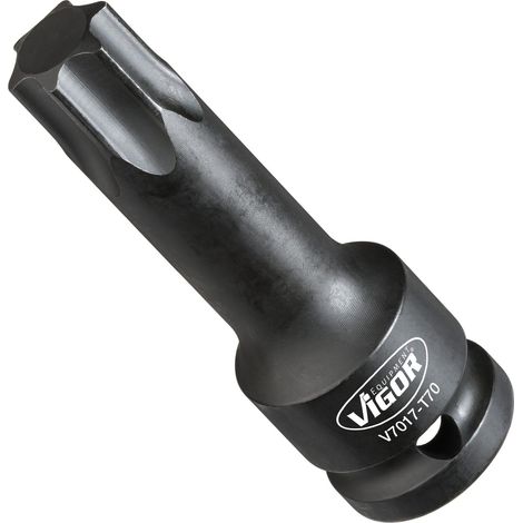 VIGOR Schlagschrauber Schraubendrehereinsatz, 1/2 (12,5 mm) Vierkant hohl, Innen TORX Profil, SW T70 (1/2)