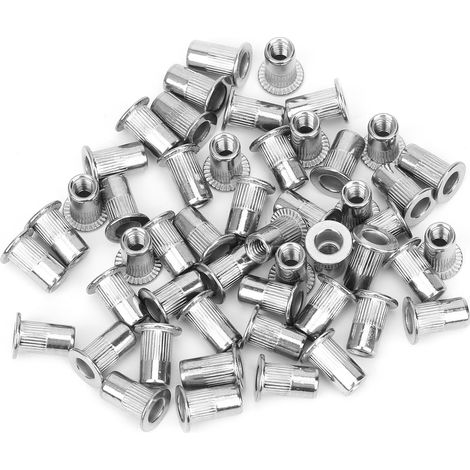 50 écrous à sertir en acier inoxydable M4 - Quincaillerie de fixation industrielle (1/5)