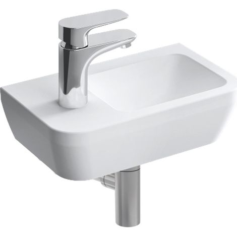 Vitra  Handwaschbecken-Set 37x22 cm, Hahnloch links + Siphon (7090-003-0028-SET)