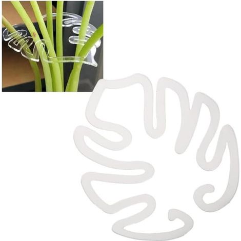 Lot de 10 supports pour plantes grimpantes - Outil de modelage de feuilles de Monstera en ABS transparent (1/4)