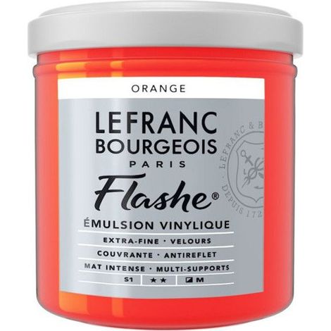 Peinture vinylique - Flashe - Orange - 201 - Lefranc Bourgeois - 125ml