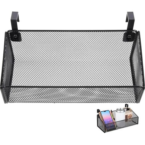 Metal Bedside Table Hanging Basket Storage Basket for Books Clothes Bed Office Home School Apartments (1/5)