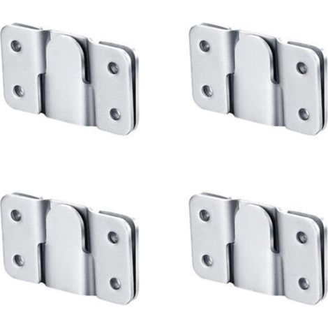 Support stationnaire,Supports de Montage Encastrés, Supports de Fixation Murale pour Tête de Lit Fixation Murale Verrouillage Z Clip Crochet Matériel pour Meubles Connexion, Images Miroirs Fr (1/4)