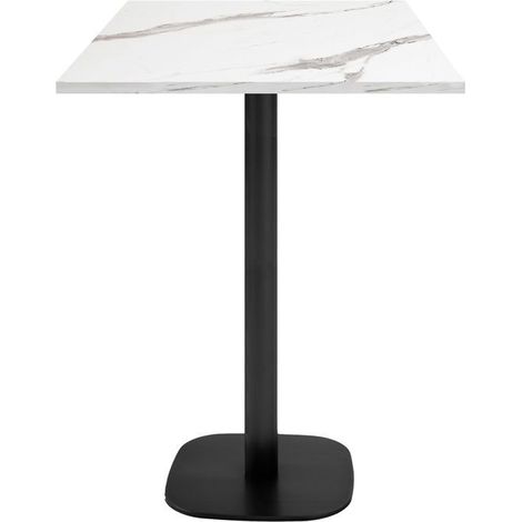 Mange-debout 60 x 60 cm - modèle Round marbre blanc