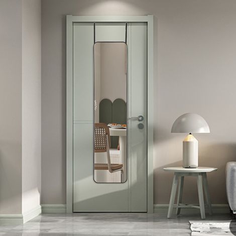 Full Length Mirror with Rounded Corners Door Hanging Black Mirror (1/5)