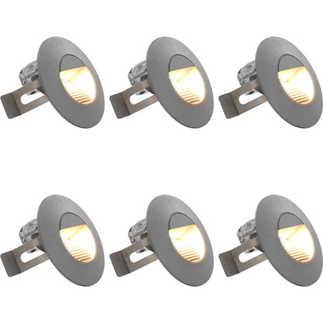 Lampade da Parete da Esterno a LED 6 pz 2 W Argento Rotonde vidaXL (1/5)