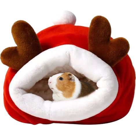 Nid Pour Petit Animal - Tissu Velours Court + Rembourrage En Coton PP - Design Abri Sécurisé - Taille L - 1 Pièce (1/5)