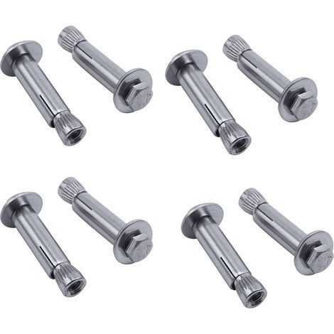 Lot de 20 vis d'ancrage à manchon hexagonal M6 x 40 mm