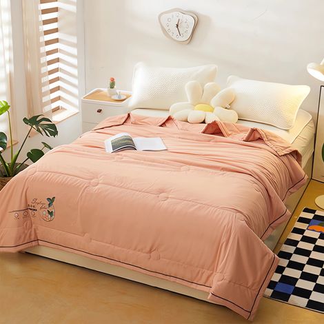 Couette Été - 120 x 200 cm - Microfibre Polyester Légère et Respirante - Couette Réfrigérante pour Lit Queen - 1 Pièce (1/5)