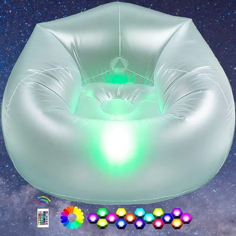Canapé gonflabthe LED für aof theltit, pofromrf, fauteuer inclinabthe pliant d'extérieur, siège ltoineux portabthe (1/5)