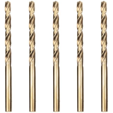 BUNTHAUS 5pcs 5.0mm Foret Hélicoïdal Professional Forets à Métaux en Acier Inoxydable, Standard DIN 338 (1/5)