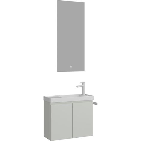 Waschtisch-Set mit Spiegel (2-teilig) "Ferla 60" – 60 x 22 x 50 cm – Matt-Kaschmir (1/3)