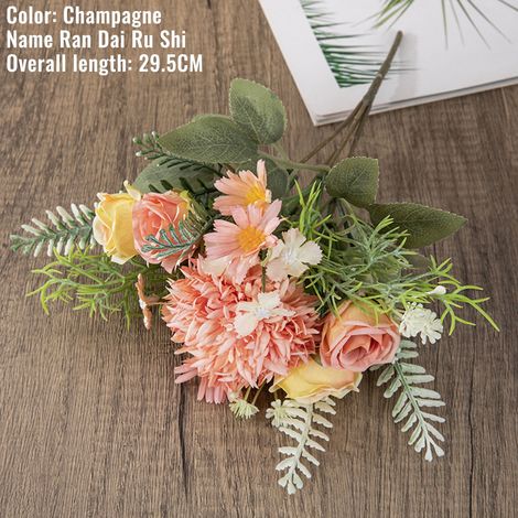 Fleurs Artificielles - Graminée Pampas Fausse - Décoration Intérieure Extérieure - Bouquet Centre de Table - Pour Mariage Salon Jardin - 1 Pièce (1/3)