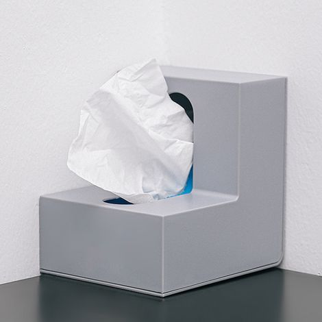 Boîte à mouchoirs en plastique style nordique, boîte de rangement simple et élégante pour restaurant, salon ou bureau, grise (1/5)