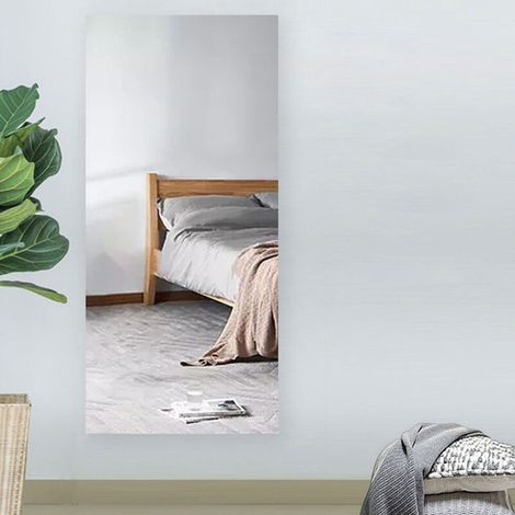 1 unidad de adhesivo de pared rectangular con efecto espejo, lámina de espejo de primera calidad para la decoración del dormitorio (40 cm x 122 cm).