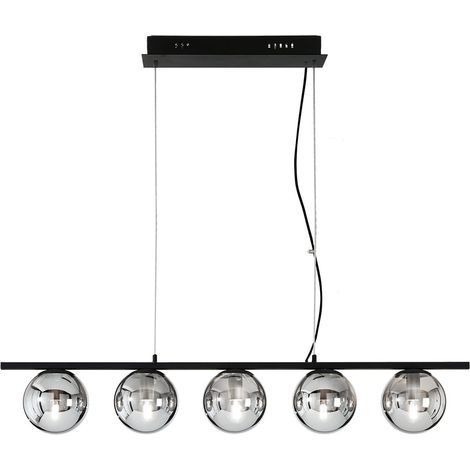 Suspension design moderne métal verre soufflé Monile - Noir (1/2)