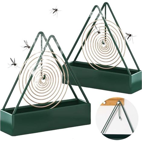 2 Pièces Support Spirale Anti Moustique,Portable Support de Bobine de Moustique,Triangulaire Support Spirale Anti Moustique Exterieur,Adapté à Une Utilisation IntéRieure et ExtéRieure (1/5)